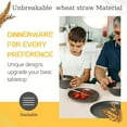 thumbnail image 5 of Dvruxg 16 Pcs Kitchen Wheat Straw Dinnerware Set, Plastic Reuasble Dinner Dishes Serving Plate Set for Kitchen, Including Dinner Plate, Dessert Plate, Bowl, Cup, 5 of 5
