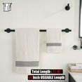 thumbnail image 3 of Double Towel Bar Matte Stainless Steel Bath Towel Rack for Bathroom Towel Holder Wall Mount Total Length TBLPB, 3 of 9