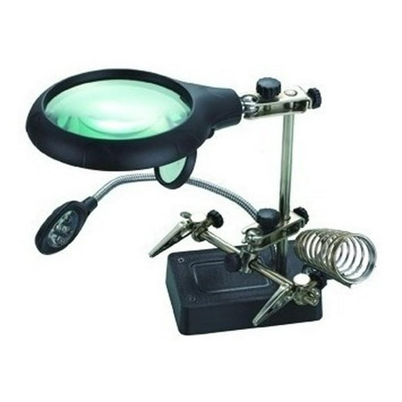 Lupa Con Caimanes Y Luz LED 2.5 - 10x