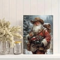 thumbnail image 2 of Qisvanset Framed Canvas Wall Art, 12x16 Inch Christmas Santa Snowman Holiday Home Decor, 2 of 5