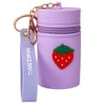 thumbnail image 1 of Keychain Pouch Portable Cartoon Decor Storage Bag with Zipper Closure Wrist Strap Mini Cosmetic Bag Silicone Storage Bag Keychain Cosmetic Pouch, 1 of 8