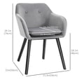 thumbnail image 3 of HomCom Chaises de Cuisine Modernes, Gris (Lot de 2), 3 of 10
