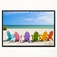 thumbnail image 2 of Designart - Adirondack Beach Chairs - Seashore Photo Framed Canvas Art Print, 2 of 4