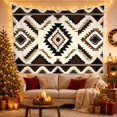 thumbnail image 3 of Geometric Diamond and Nested Shapes in Warm Earthy Palette, Nostalgic Folk Art for Nature Lovers, Intricate Tribal Wall Decor, Housewarming Gift, Tapestry Wall Hanging for Living Room and Bedroom, 3 of 7