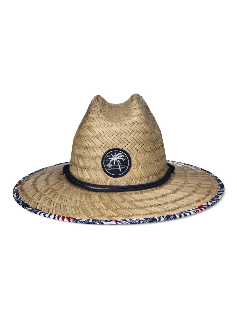 Swiss Tech Men's Straw Lifeguard Printed Brim