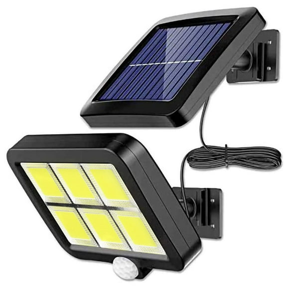100/120 COB Solar Flood Light with Motion Sensor Security Wall Light IP65 Waterproof Door Light with 1200mAg Battery Solar Fence Light for Pathway Patio Outside