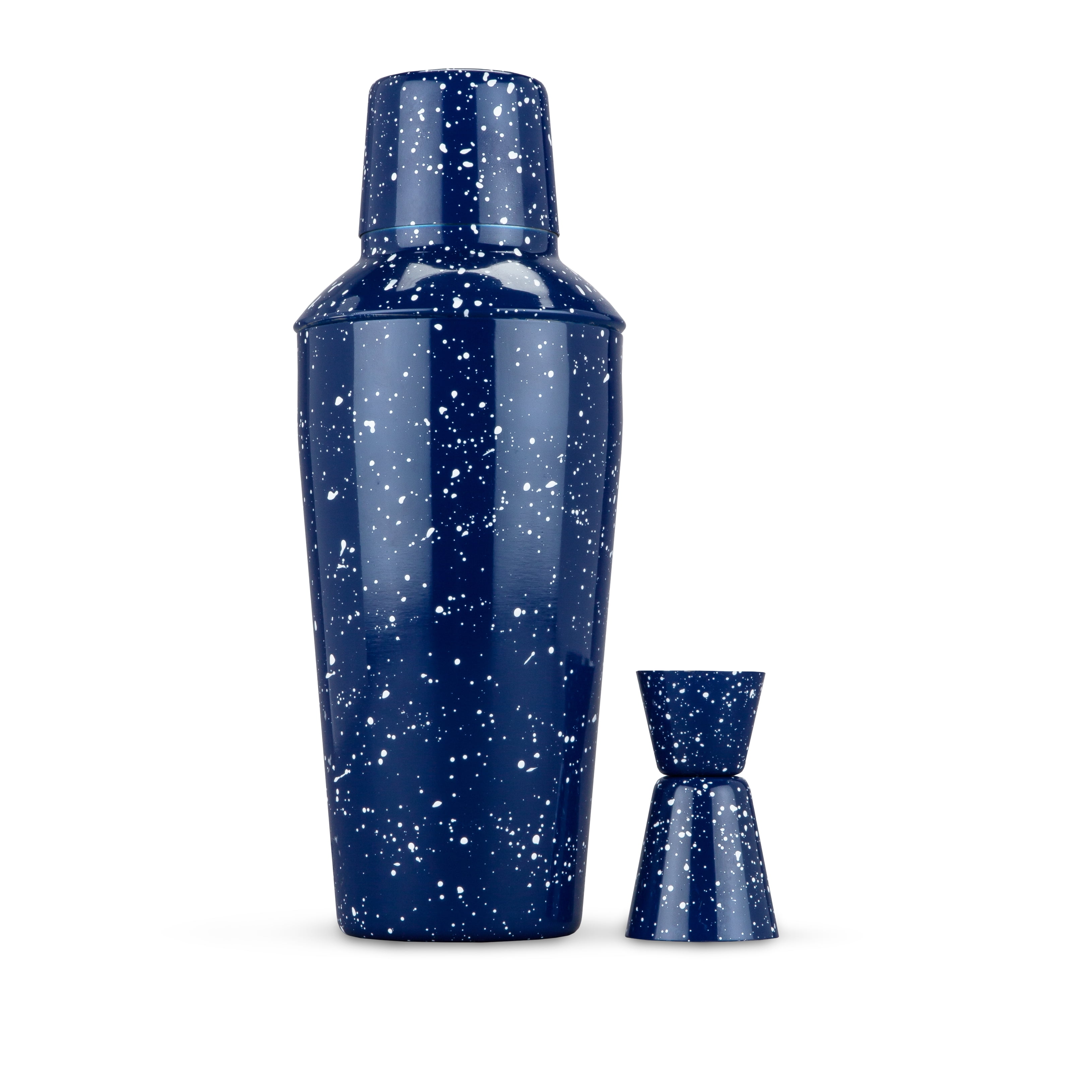 Enamel Cocktail Shaker and Jigger Set by Foster and Rye