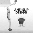 thumbnail image 4 of MaxKare Shower Chair with Back and Padded Armrests, Shower Stool 6 Levels Adjustable Height 26.8"-39.1", Support up to 300Lbs, 4 of 8