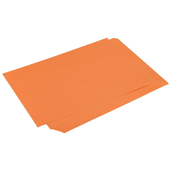 Unique Bargains Papier de Scrapbooking en Carton 8,3 Po x 11,7 Po, 92 Lb/250 G/m2, Orange, Lot de 10