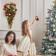 thumbnail image 5 of Navidad De Arriba Y Abajo, Adornos Navideños De Ratán, Flores Artificiales, Arcos, Colgador De Puerta Para Chimenea Y Sala De Estar Serendint HA043227-02, 5 of 6