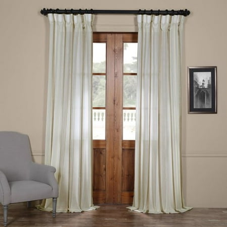 Half Price Drapes Antigua Solid Sheer Rod Pocket Single Curtain Panel