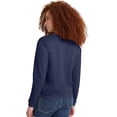 thumbnail image 2 of SMZ Women's Ecosmart V-Notch Crewneck Sweatshirt, Fleece Pullover Sweatshirt For Women, 2 of 5
