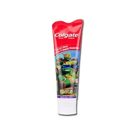 Colgate Kids Teenage Mutant Ninja Turtles Toothpaste, Bubble Fruit 4.6 oz (Pack of 3)