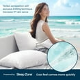 thumbnail image 4 of Sleep Zone Nanotex Cooling Pillowcases - 2 Pack, Silky Pillow Cases for Hair and Skin, Breathable Bedding for Summer and Hot Sleepers, Zippered Pillow Covers(White, King), 4 of 7