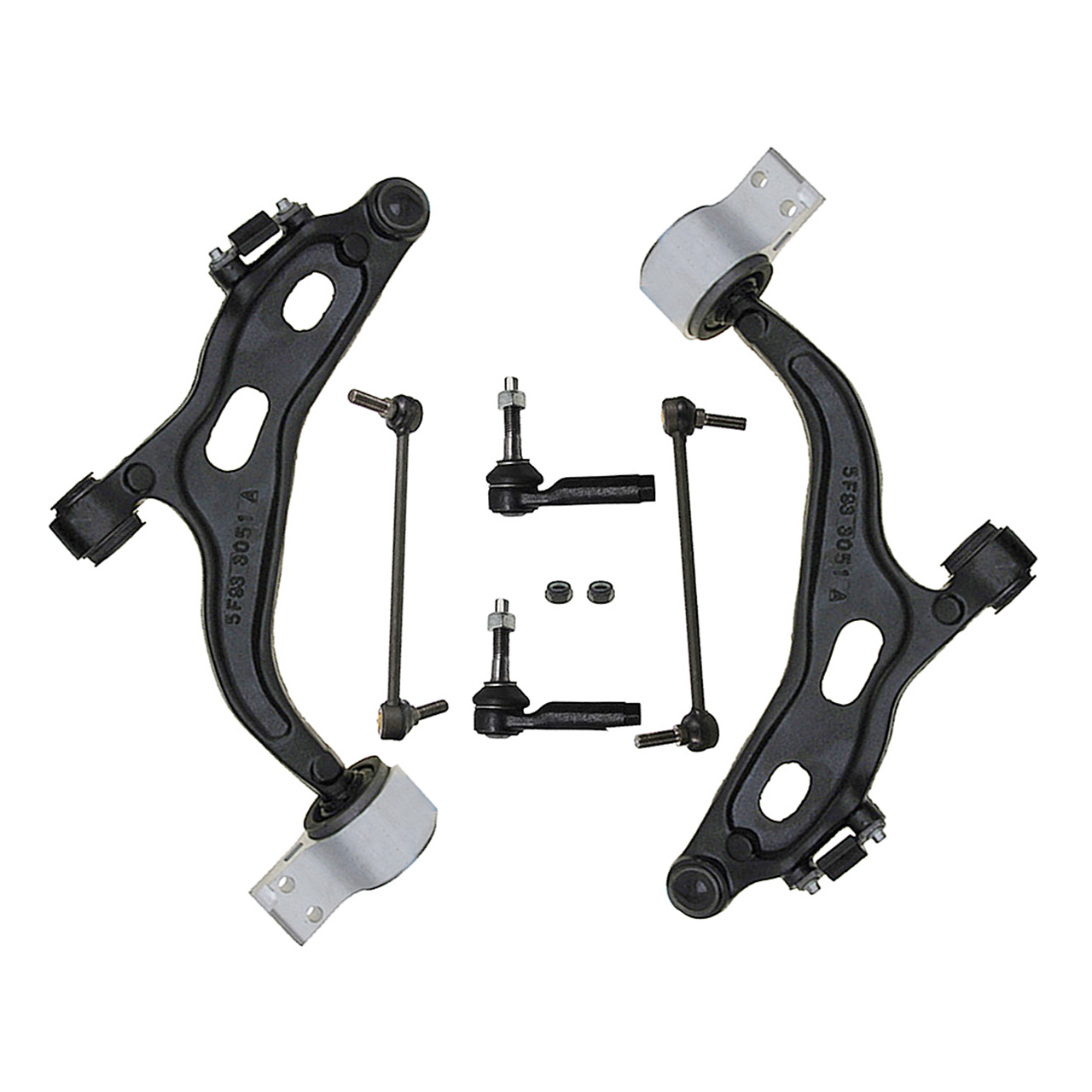 Front Lower Control Arm Tie Rods Kit Fit for Ford Flex Taurus, Lincoln MKS MKT 20102012