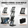 thumbnail image 4 of VEVOR Foldable Magazine Display Rack, 4-Tier Brochure Literature Display Stand, Portable Catalog Brochure Holder Stand with Carrying Bag for Office Trade Show Exhibitions, 4 Pockets, 4 of 9