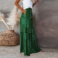 thumbnail image 6 of Clearance under 10$ Sevevn Women's Bohemian Style Loose Fitting Casual High Waisted Half Length Skirt Clearance Sales Online Deals Green XL, 6 of 6