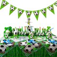 thumbnail image 4 of QINXIN Football Pattern Cartoon Plates Napkins Gift Bag Blow Out Tableware Set For Baby Shower Birthday Party Decor, 4 of 8