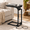 Black-1-Pack-Includes Power Outlets, variant on Rustic Brown 1-Pack Without Power Outlets C-Shaped End Table for Living Room Bedroom