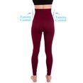 thumbnail image 3 of Leggins Homma de cintura alta de compresión burdeos, 3 of 7