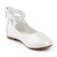 thumbnail image 3 of "Nova Utopia Girls Ankle Strap Ballet Flat Shoes NF-NFGF316-White-1", 3 of 8