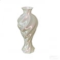 thumbnail image 2 of Modern Abstract White Plastic Vase for Flowers, Twisted Sculptural Home Decor, Lightweight Decorative Centerpiece for Living Room or Table, 2 of 6