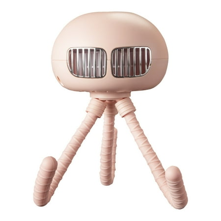 

Cartoon Octopus USB Fan 3 Levels Wind Speed Handheld Mini Fans Silent Bladeless Desktop Tool for Office