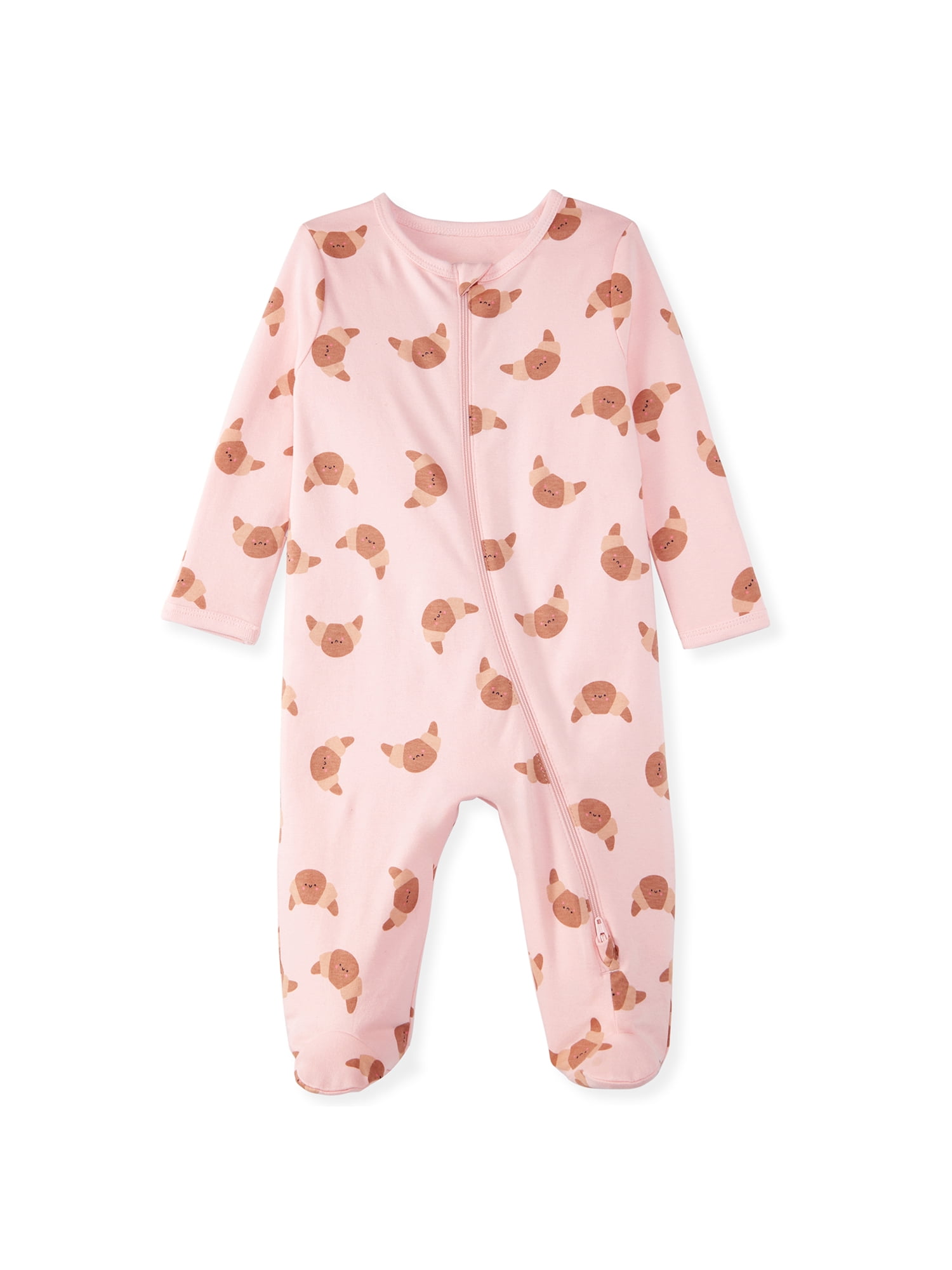 Garanimals Newborn & Baby 100% Cotton Footed Sleep & Play, Sizes Newborn–9M, 2-Pack