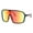 Black Red, variant on Sporty Goggle Style Sunglasses Oversized Shield Unisex Shades UV400 Black