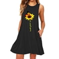 thumbnail image 4 of Vestido Corto Sin Mangas Vestido De Chaleco Midi Mujer Estampado Trajes De Verano, Negro, XL Methold AP002125-28, 4 of 5