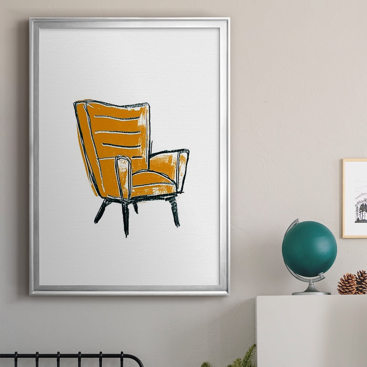 Take a Seat III Premium Framed Print, in Gold, Black, or Silver - Ready to Hang