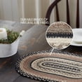 thumbnail image 2 of VHC Brands Sawyer Mill, Dining Table Placemat, Braided Jute, Oval, Charcoal Creme, 12x19, 2 of 5