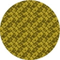 thumbnail image 1 of Ahgly Company Machine Washable Indoor Round Transitional Yellow Area Rugs, 7' Round, 1 of 1