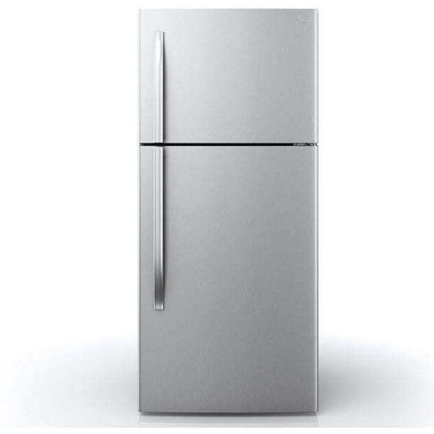 Midea 18Cu. Ft. Top Mount Refrigerator in Stainless Steel Walmart