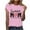 Pink, variant on Womens Tops Tbopshirt Summer Tops for Women,Plus Size T Shirts,Printed Short Sleeved Casual Loose Top Short Sleeved Round Neck Top/shirt,Short Sleeve Blouses