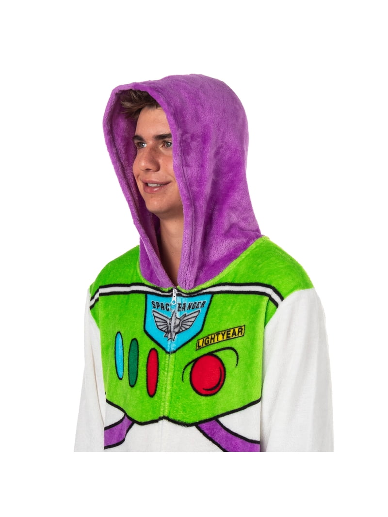 Disney Toy Story Adult Buzz Lightyear Hooded One Piece Costume