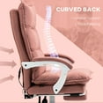 thumbnail image 6 of Office Chair With 6 Vibration Points & Heat, Pink Microfiber, Armrest And Footrest For A Comfortable Work Routine Massage Heating, Productive Day, 6 of 6