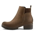 thumbnail image 4 of Pennysue Women's Ankle Boots Platform Lug Sole Chunky Heel Brown Chelsea Booties with Side Zipper Size 7, 4 of 7