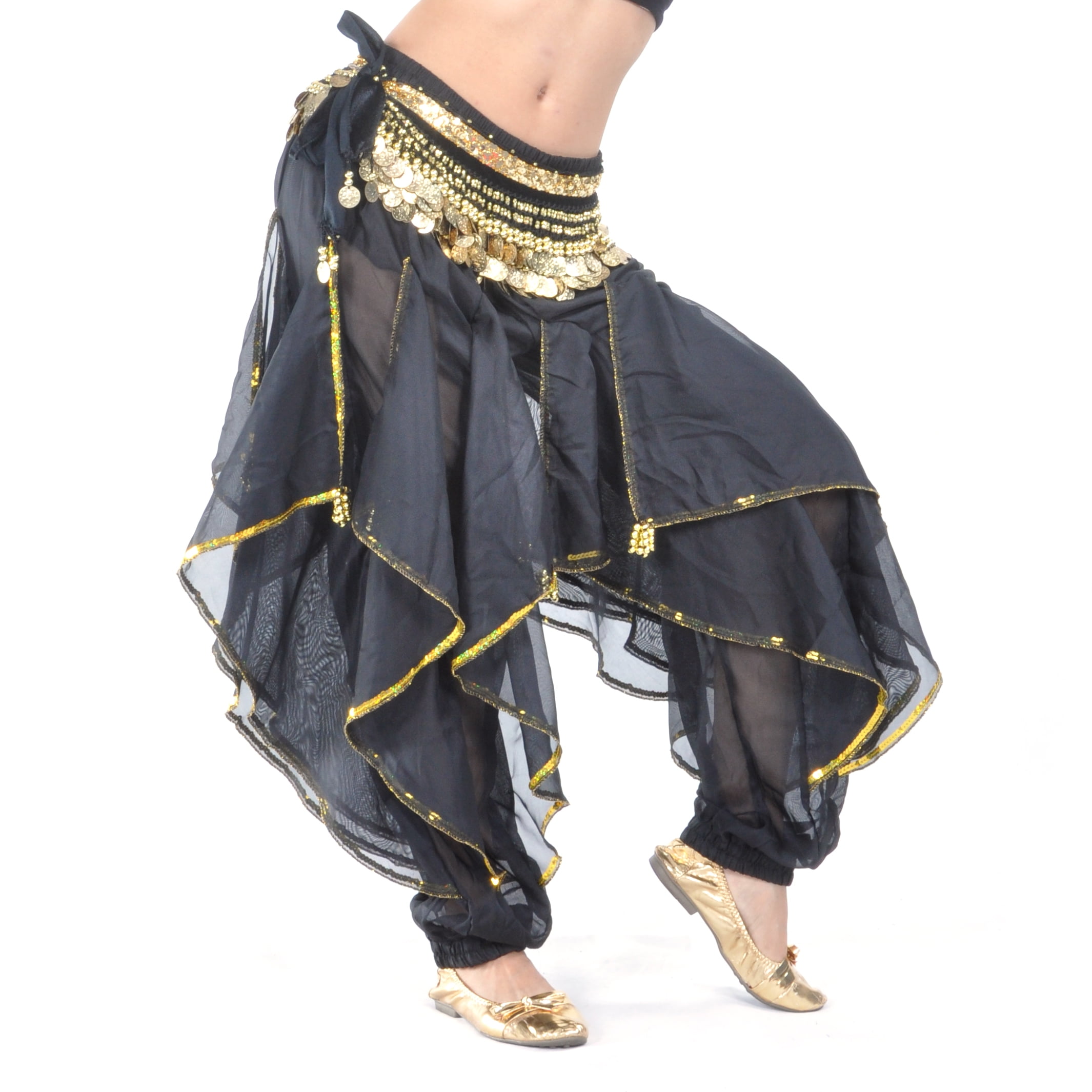 UK Seller Dancers World Ltd Belly Dance Harem Pantalon pour Dancing Tribal Dancer Costume Déguisement Yoga Legging/M/L/XL avec Fentes latérales