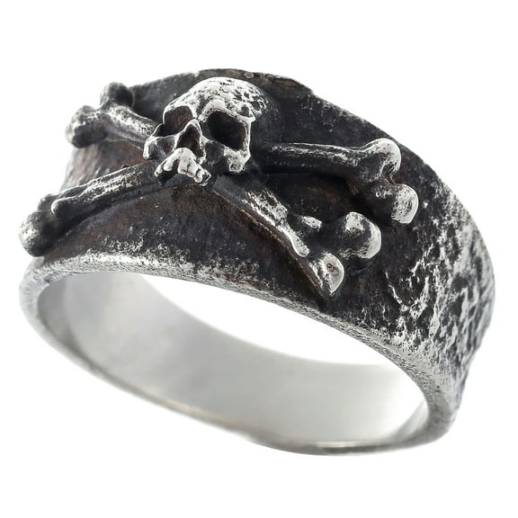 ZMY Home Stainless Steel Skull Ring with Crossbone Engraving Bold and Edgy Design Jewelry (11)