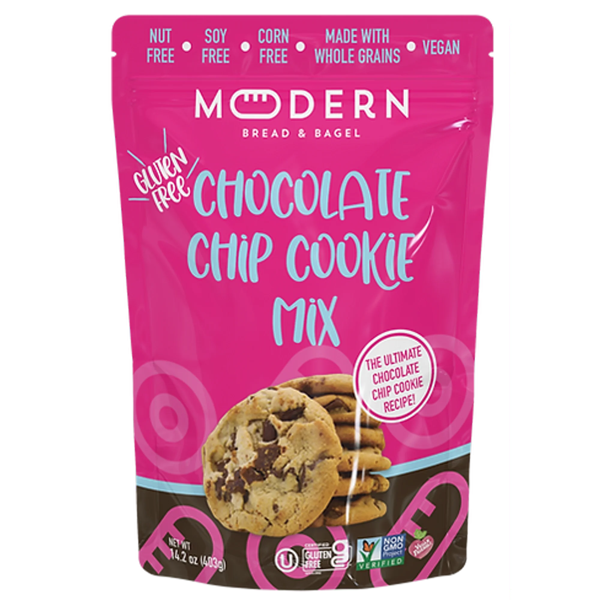 Modern Bread & Bagel Gluten-Free Chocolate Chip Cookie Mix | Certified Gluten-Free | Nut Free | Soy Free | Non-GMO | Vegan Friendly | Kosher - 14.2oz. (1 Pack)