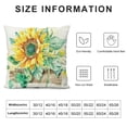 thumbnail image 5 of Watercolor Sunflower Throw Pillow Cover, Inch Leaves Summer Holiday Party Cushion Case for Sofa Couch Set of, 5 of 5