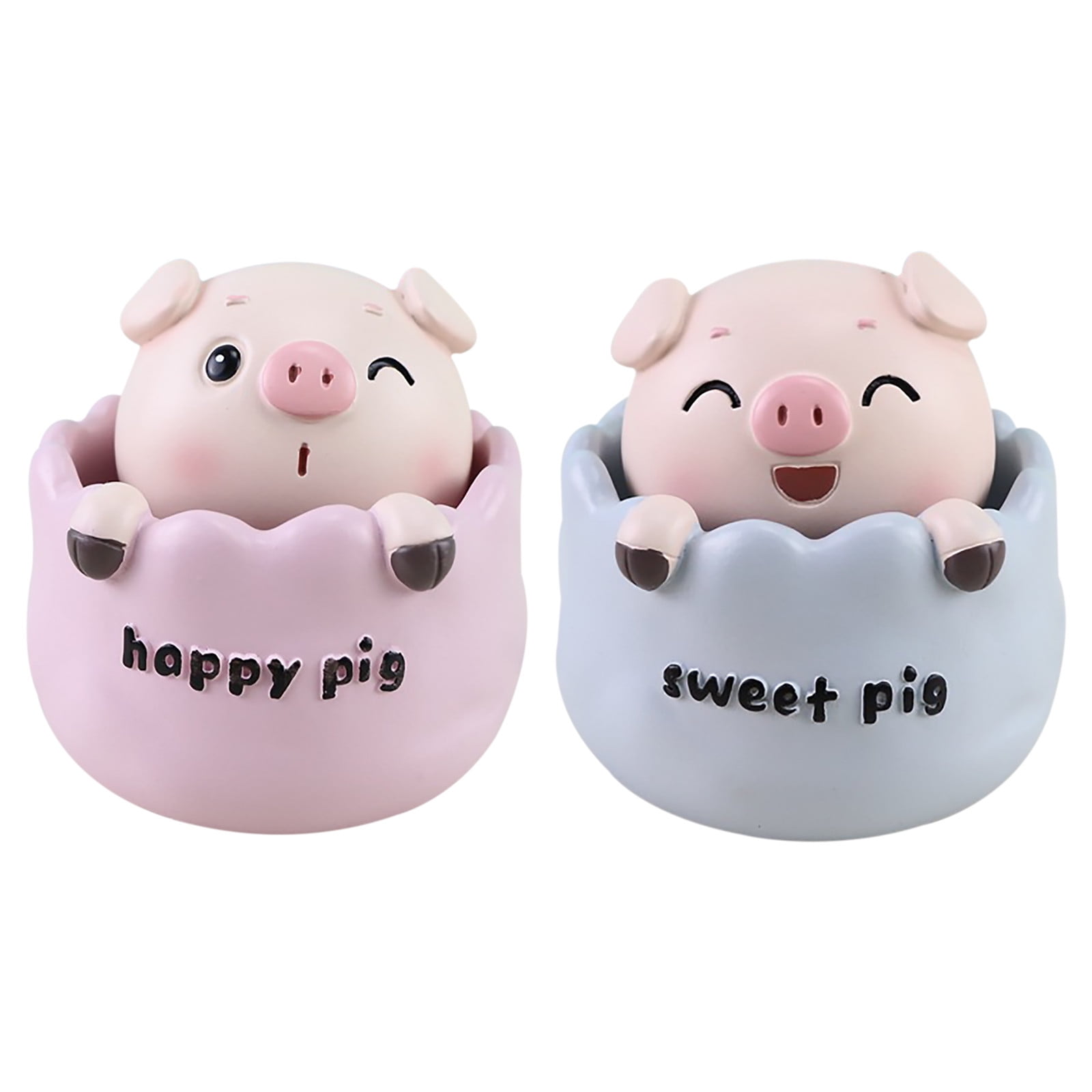 Creative Resin Shaking Head Happy Pig for Home Decor Kids Birthday Gift 