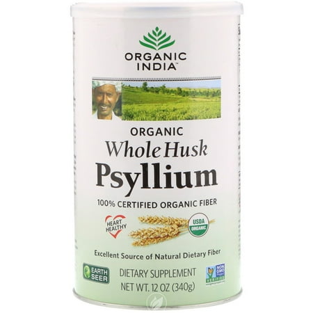 Organic India Organic Fiber Harmony Blend Whole Husk Psyllium 12 Ounce, Pack of (Best Fiber Supplement In India)