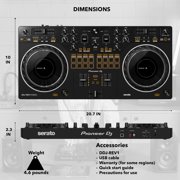 Pioneer DDJ-REV1 Scratch-Style 2-Channel DJ Controller for Serato DJ Lite - Black Bundle with DJ Case and Austin Bazaar Polishing Cloth