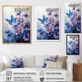 thumbnail image 4 of Designart "Azure Shades Embrace Fragile Soar" Animals Butterfly Floater Framed Canvas Art Print, 4 of 5