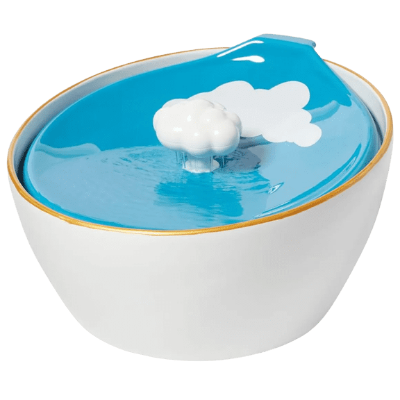 Frisco Ceramic Clouds Dog & Cat Fountain (White, 100oz)