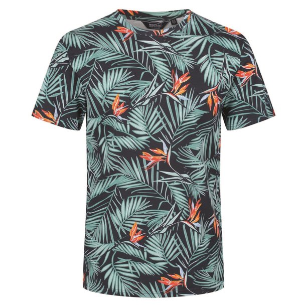 Regatta - Camiseta Cline VI Hawaiana de Algodón para Hombre (Marino)