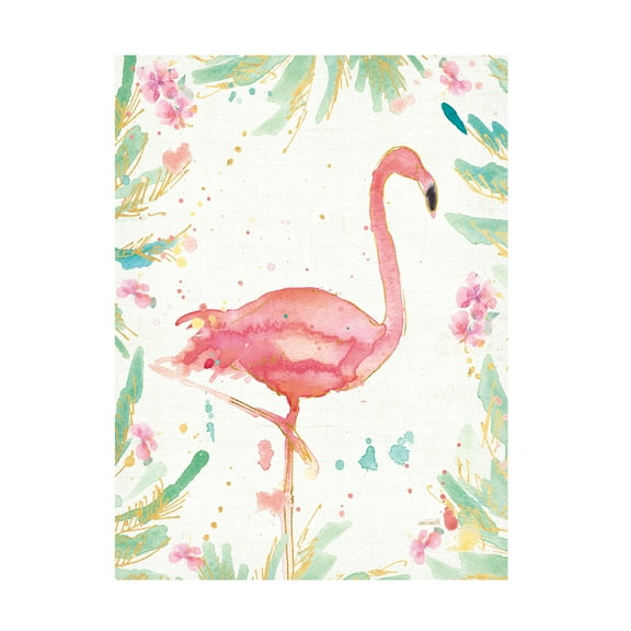 Anne Tavoletti 'Flamingo Fever XII' Canvas Art