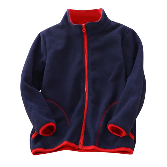 Vedolay Baby Boys Coat Hoods Print Windproof Autumn Zipper Toddler Grils Jacket Navy,110